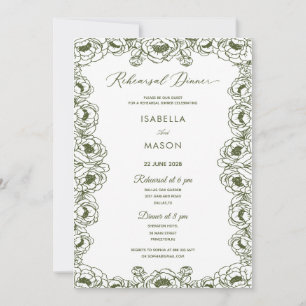 CONVITE DE ENSAIO DE CASAMENTO FLORAL OLIVA VERDE