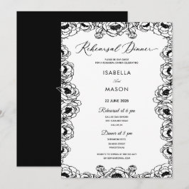CONVITE DE ENSAIO DE CASAMENTO NO JARDIM PRETO E B