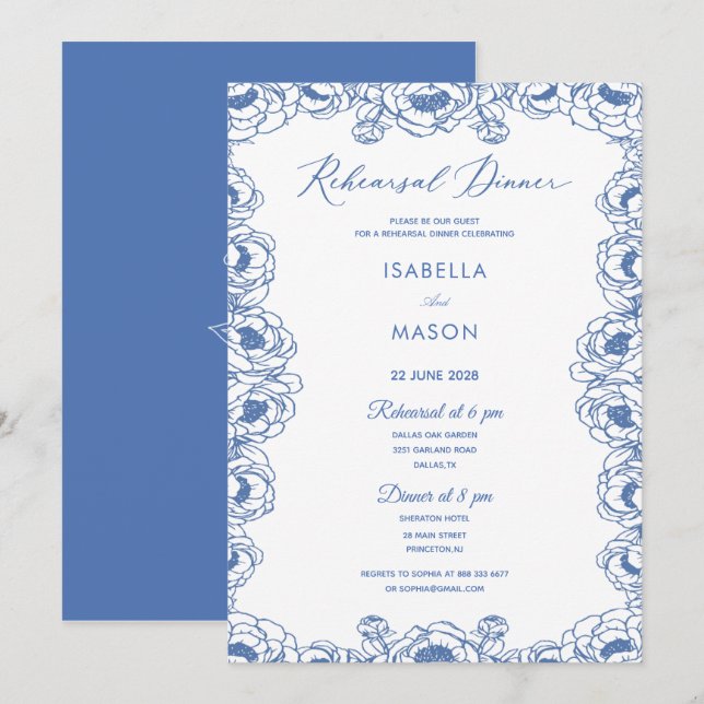 CONVITE DE ENSAIO DE CASAMENTO PARA JARDIM FLORAL  (Frente/Verso)