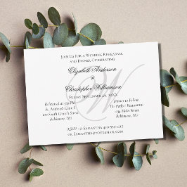 Convite de ensaio de casamento preto branco prata 