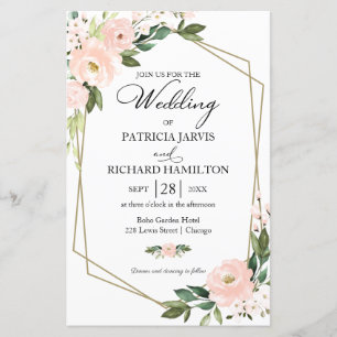 Convite De Envio De Orçamento Floral 5.5x8.5