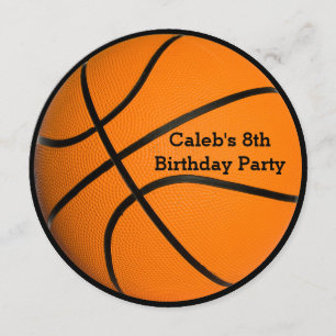 Convite de Esportes de Aniversário de Basquetebol