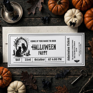 Convite de Esqueleto Gótico para Festa de Hallowee