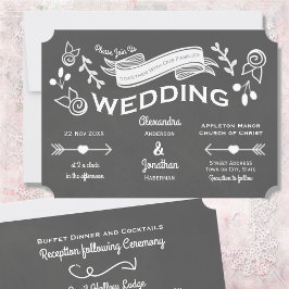 Convite de Estilo de Paleta de Cinza de Slate