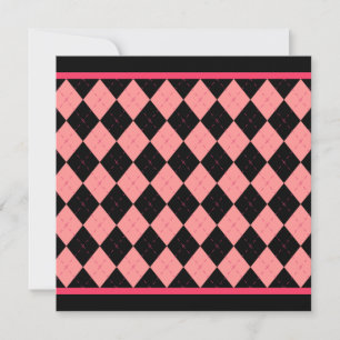 Convite de Estilo Preto Cor-de-Rosa