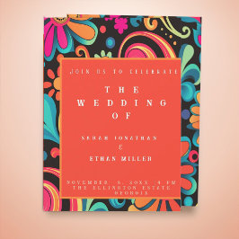 Convite de estilo retrovibrante