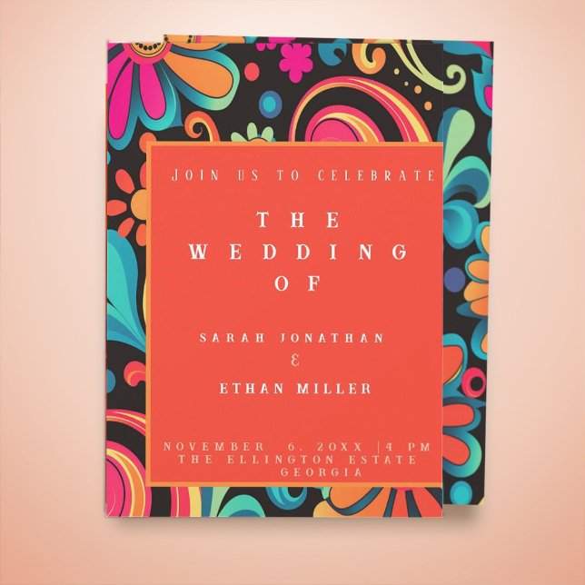 Convite de estilo retrovibrante (Criador carregado)