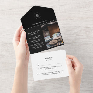 Convite de Evento Corporativo com Foto e RSVP Tudo