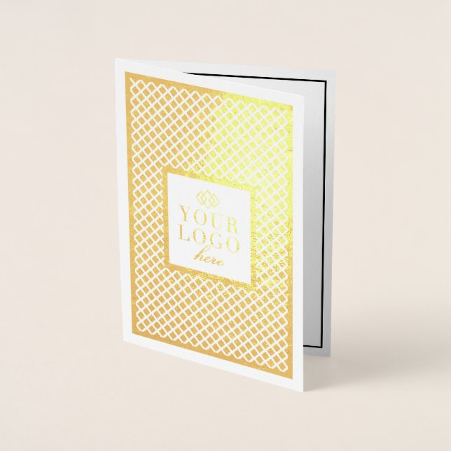 Convite de Evento Corporativo Dourado Personalizad (Frente)