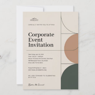 Convite de Evento Corporativo Minimalista Elegante