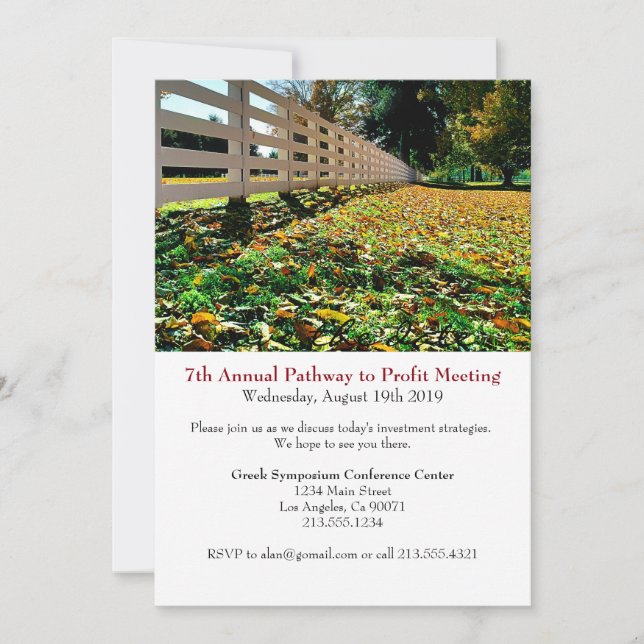 Convite de Evento Corporativo para Conferência de  (Frente)