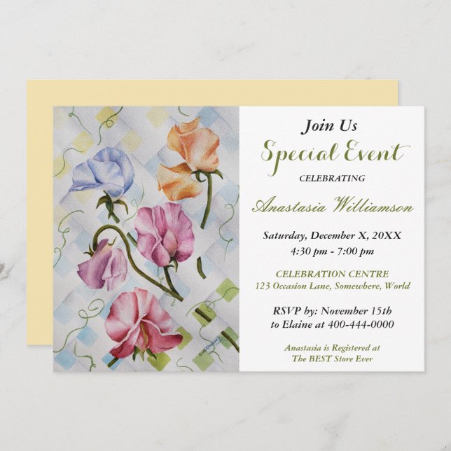 CONVITE DE EVENTO DE chá de fraldas (Frente/Verso)