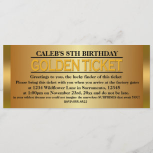 Convite de Evento de Festa de aniversário TICKET O