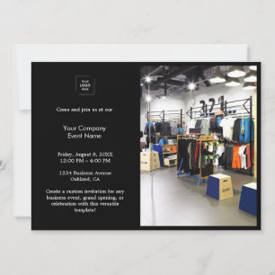 Convite de Evento de Logo de Foto Corporativa 5x7 