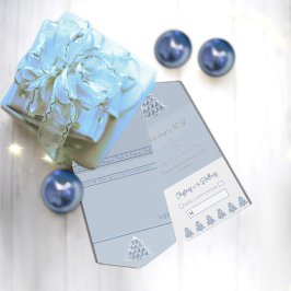 Convite de Evento de Natal Tudo Azul em Um