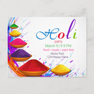 Convite de Evento de Tigelas de Pós Coloridos da H