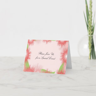 Convite de Evento Floral Coral