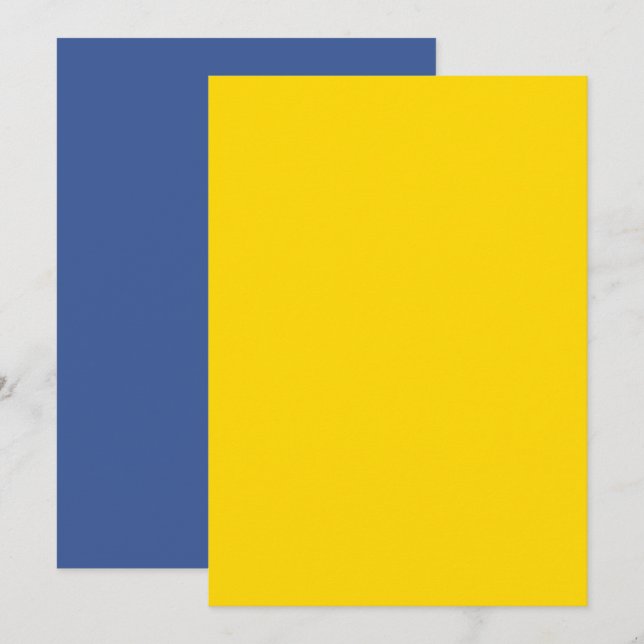 Convite de Evento Personalizado Amarelo & Azul (Frente/Verso)