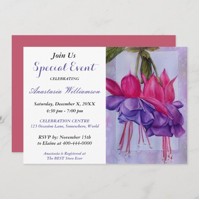 CONVITE DE EVENTOS DE PARTES (Frente/Verso)