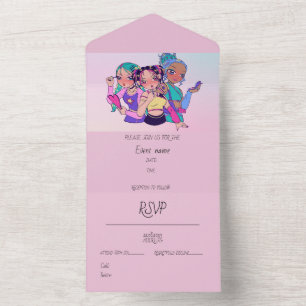 CONVITE DE EVENTOS DIVAS GIRLS personalizável