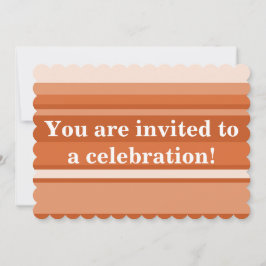 Convite de faixas de laranja