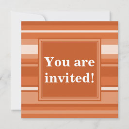 Convite de faixas de laranja