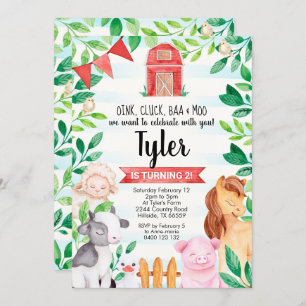 Convite de Fazenda de Aniversário para Fazenda