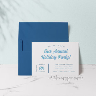 Convite de Férias Azul