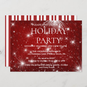 Convite de Férias com Enfeites de natal