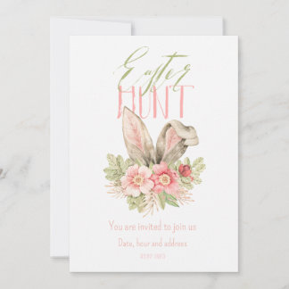 Convite de férias de caça a Páscoas planas