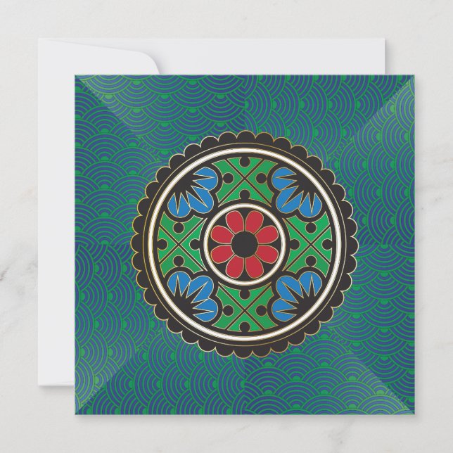 Convite de Férias de Mah Jongg/Carta Chata (Frente)