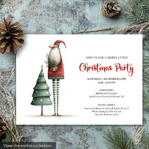 Convite de Férias de Natal do Papai Noel Excêntric