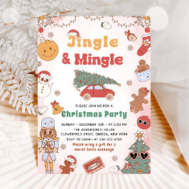 Convite de Férias de Natal Jingle Mingle