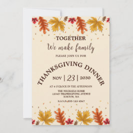 Convite de Férias de outono de Janta de Ação de Gr