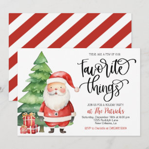 Convite de Férias de Papais noeis de Coisas Favori