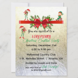 Convite de Férias do Partido dos Elfos Muito Feliz