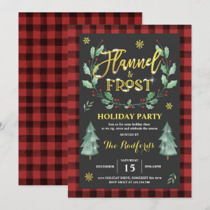 Convite De Férias Flannel E Frost