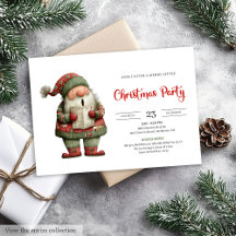 Convite de Férias Infantil do Papai Noel Engraçado