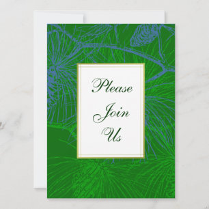 Convite de Férias Personalizadas de Pino Verde e 