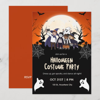 Convite de Festa à Fantasia de Halloween