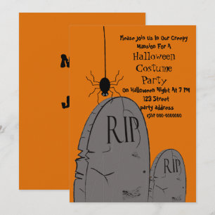 convite de festa à fantasia de Halloween