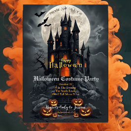 Convite de Festa à Fantasia de Halloween do Castel