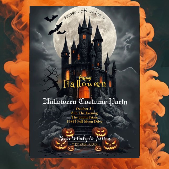 Convite de Festa à Fantasia de Halloween do Castel (Criador carregado)