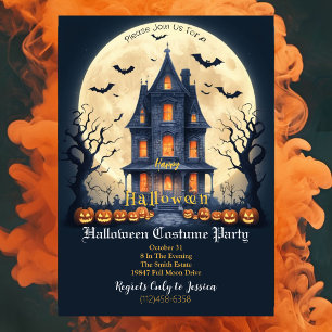 Convite de Festa à Fantasia de Halloween em Casa A