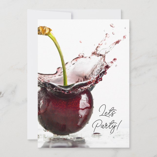 Convite de Festa Black Cherry  (Frente)