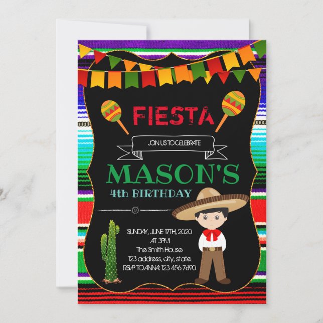 Convite de festa charro (Frente)