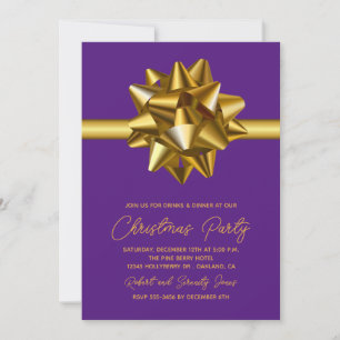 Convite de Festa com Arco de Ouro de Natal