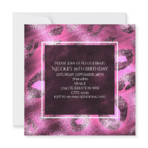 Convite de Festa com Estampa de Leopardo Rosa Glam