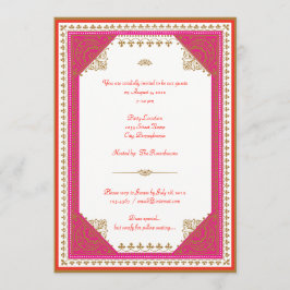 convite de festa com tema marroquino