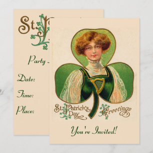 Convite de Festa da Moça Irlandesa